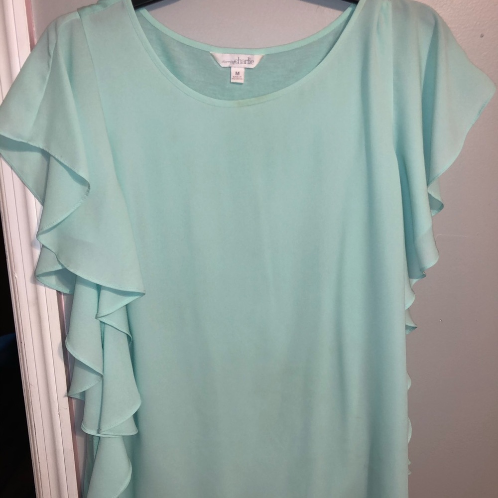 ⚪️CHARMING CHARLIES LIGHT BLUE BLOUSE⚪️